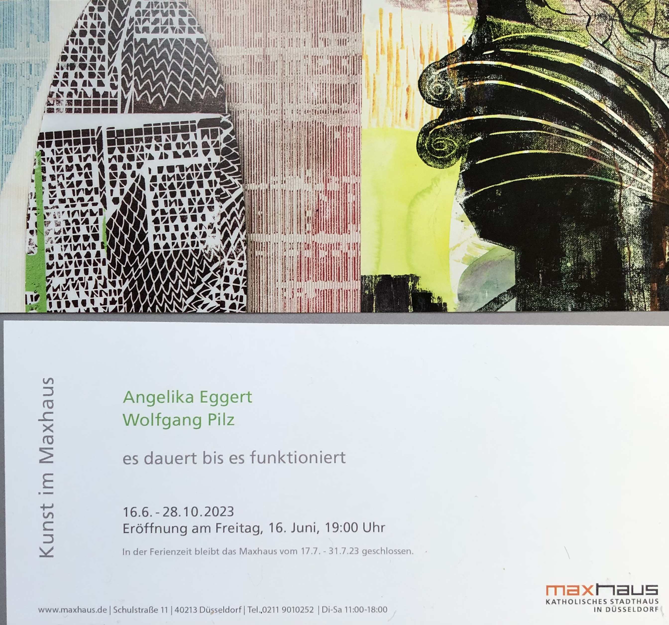 Maxhaus Düsseldorf; Angelika Eggert; Holzschnitt; Ruderalkultur; Urbane Landschaft