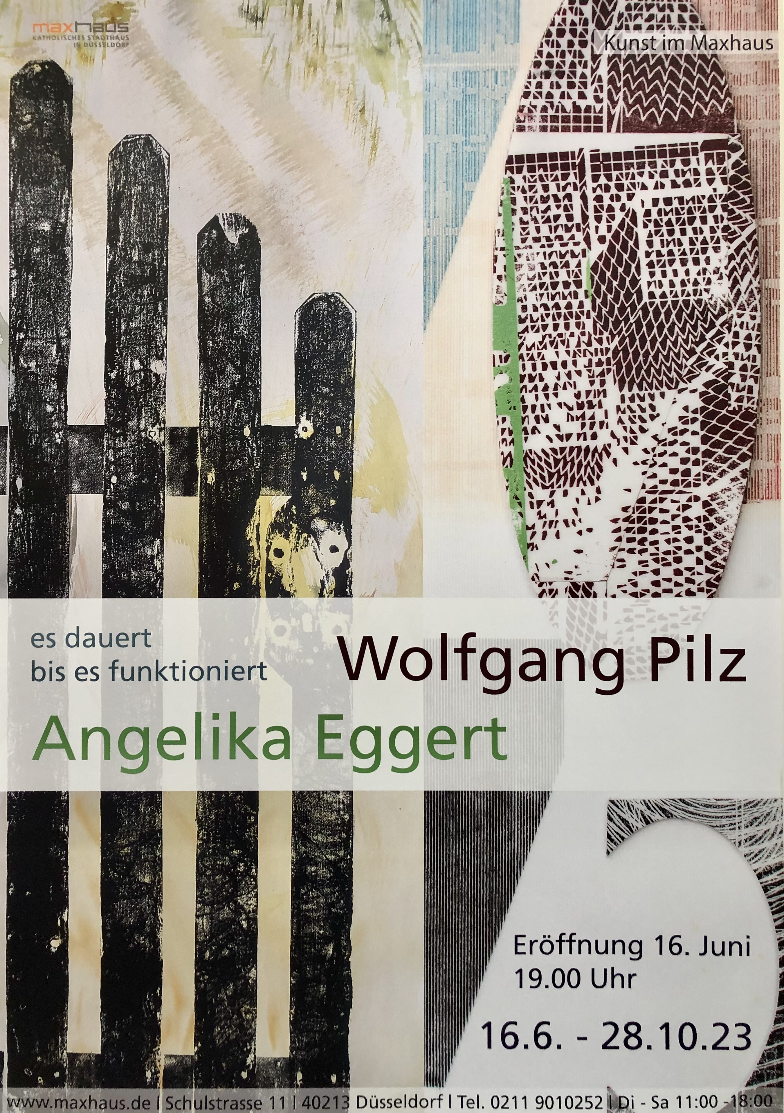 Maxhaus Düsseldorf; Angelika Eggert; Holzschnitt; Ruderalkultur; Urbane Landschaft