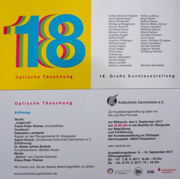 18. große Kunstausstellung Düsseldorf Gerresheim Angelika Eggert